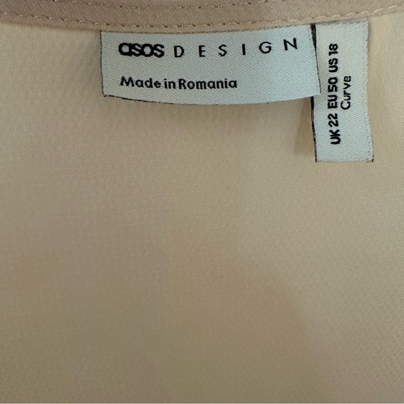 Asos Desgin Curve Side Tie Blouse Shirt Plus Size - Picture 4 of 4